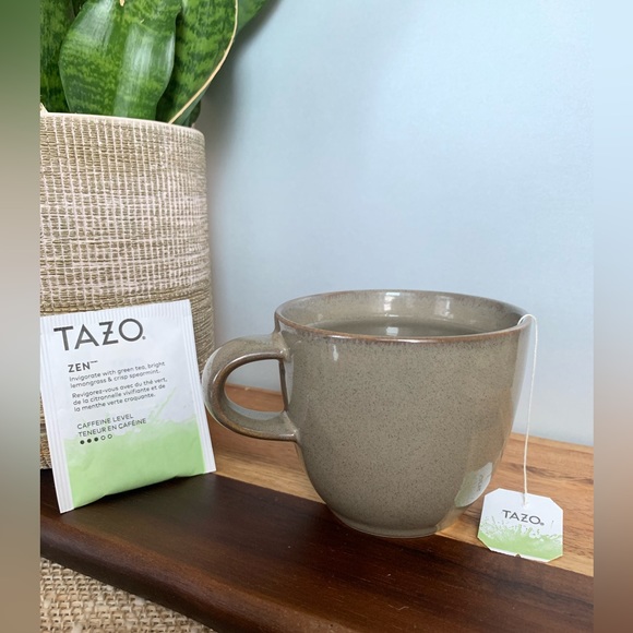 ⭐️ RusticTwo-tone ceramic stoneware Tea/Coffee Cups w/ handle 2pcs set - Picture 7 of 8